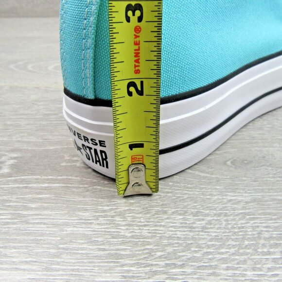 Chuck Taylor All Star Lift Platform Canvas Women's Size 8 Cyan White NEW - Picture 9 of 14